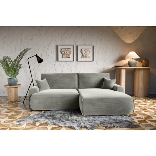 Narożnik z funkcją spania NABOO Tkanina Perla 30